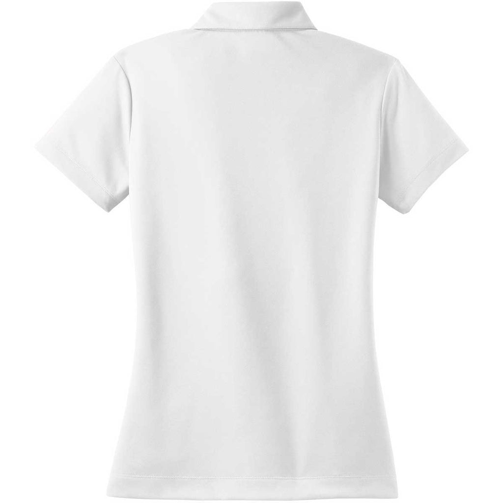 Nike Women's White Dri-FIT Short Sleeve Micro Pique Polo