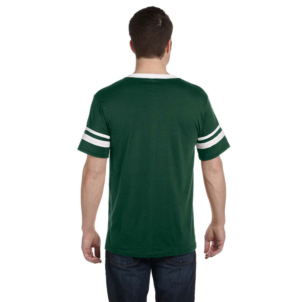 Augusta Sportswear Men's Dark Green/White Sleeve Stripe Jersey