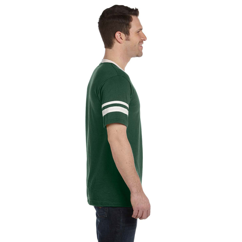 Augusta Sportswear Men's Dark Green/White Sleeve Stripe Jersey