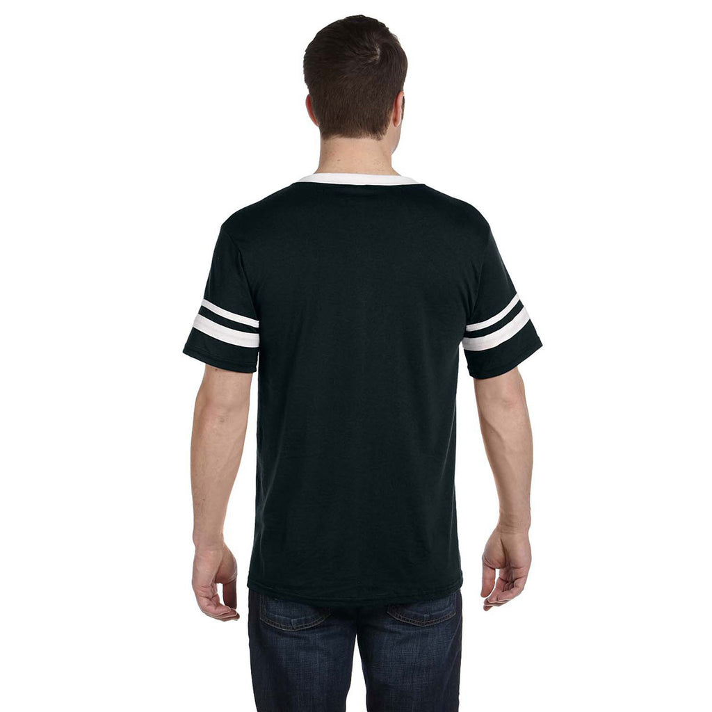 Augusta Sportswear Men's Black/White Sleeve Stripe Jersey