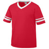 Augusta Sportswear Men's Red/White Sleeve Stripe Jersey
