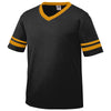 Augusta Sportswear Men's Black/Gold Sleeve Stripe Jersey