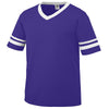Augusta Sportswear Men's Purple/White Sleeve Stripe Jersey