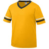 Augusta Sportswear Men's Gold/Black/White Sleeve Stripe Jersey