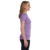 LAT Women's Lavender Junior Fit Fine Jersey T-Shirt