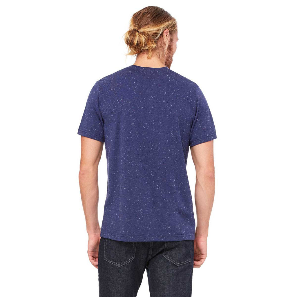 Bella + Canvas Unisex Navy Speckled Poly-Cotton Short Sleeve T-Shirt