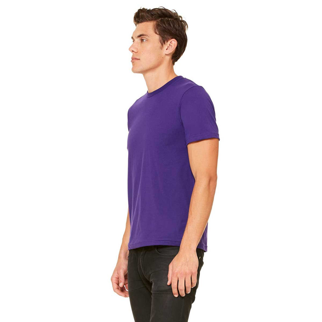 Bella + Canvas Unisex Team Purple Poly-Cotton Short Sleeve T-Shirt