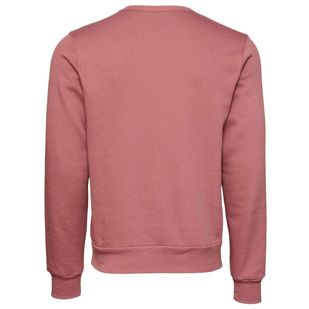 Bella + Canvas Unisex Mauve Sponge Fleece Classic Crewneck Sweatshirt