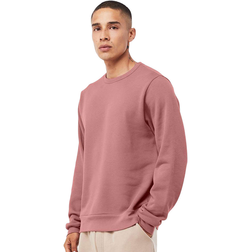 Bella + Canvas Unisex Mauve Sponge Fleece Classic Crewneck Sweatshirt