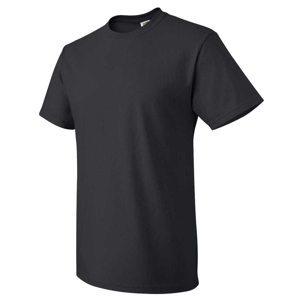 Fruit of the Loom Men's Black HD Cotton Short Sleeve T-Shirt
