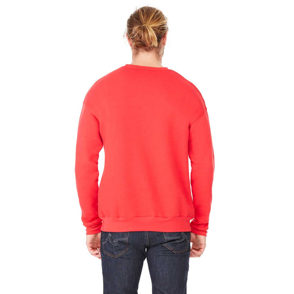 Bella + Canvas Unisex Red Drop Shoulder Fleece Sweatshirt