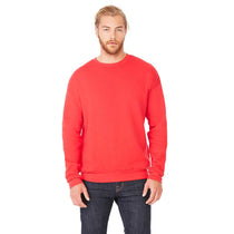 Bella + Canvas Unisex Red Drop Shoulder Fleece Sweatshirt