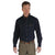 Wrangler Men's Navy Riggs Workwear Long Sleeve Button Down Solid Twill Work Shirt