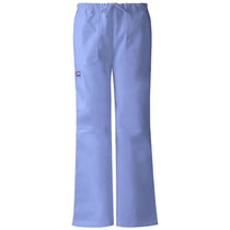 Cherokee Workwear Women's Ceil Blue Low-Rise Drawstring Cargo Pant