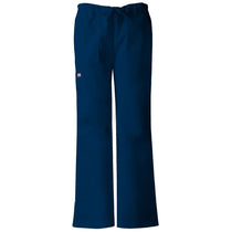 Cherokee Workwear Women's Navy Low-Rise Drawstring Cargo Pant