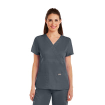 Grey's Anatomy Women's Granite Mock Wrap Top