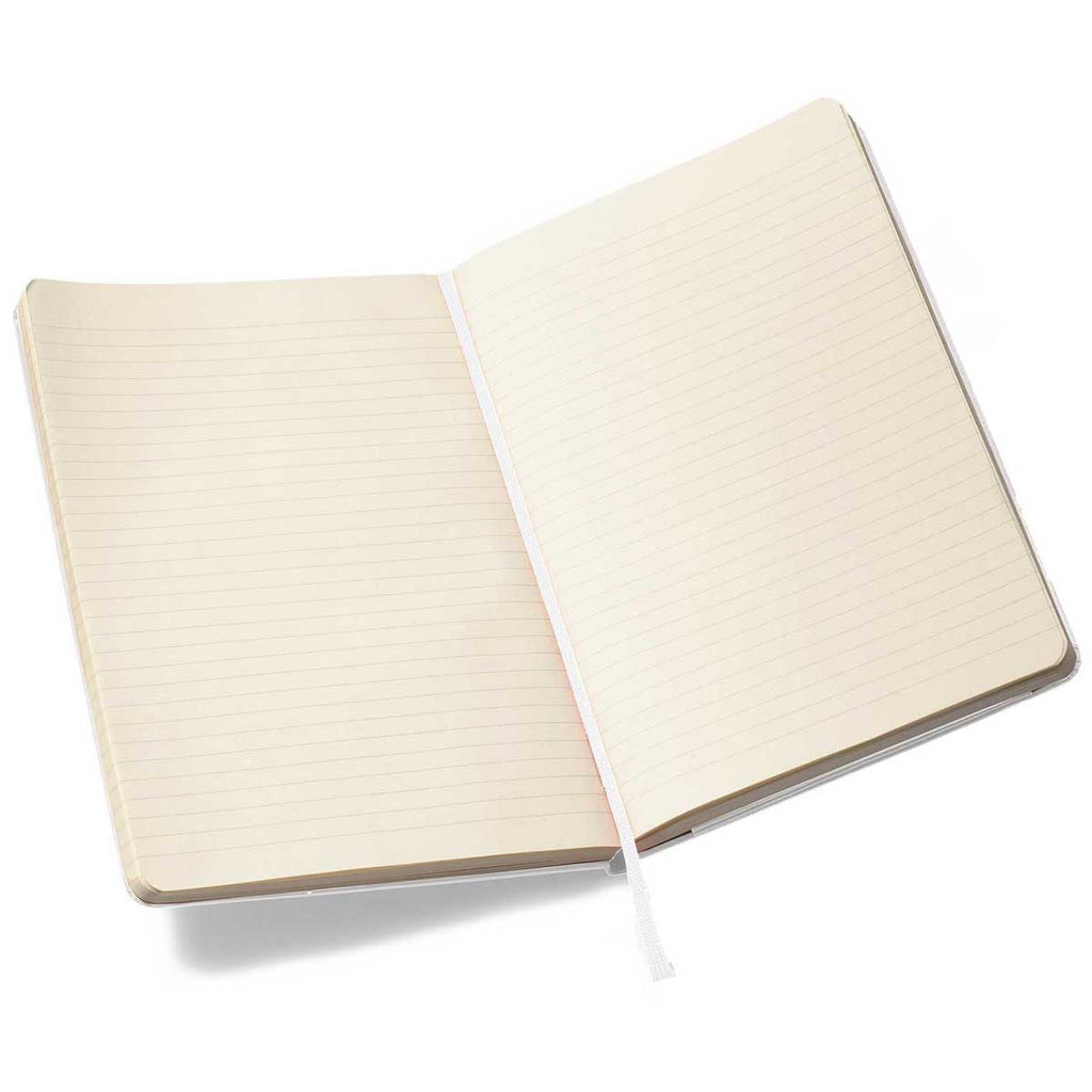 Moleskine White Hard Cover Ruled Large Notebook (5" x 8.25")