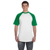Augusta Sportswear Men's White/Kelly Short-Sleeve Baseball Jersey