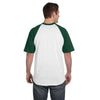 Augusta Sportswear Men's White/Dark Green Short-Sleeve Baseball Jersey