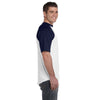 Augusta Sportswear Men's White/Navy Short-Sleeve Baseball Jersey