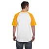 Augusta Sportswear Men's White/Gold Short-Sleeve Baseball Jersey