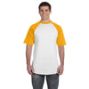 Augusta Sportswear Men's White/Gold Short-Sleeve Baseball Jersey