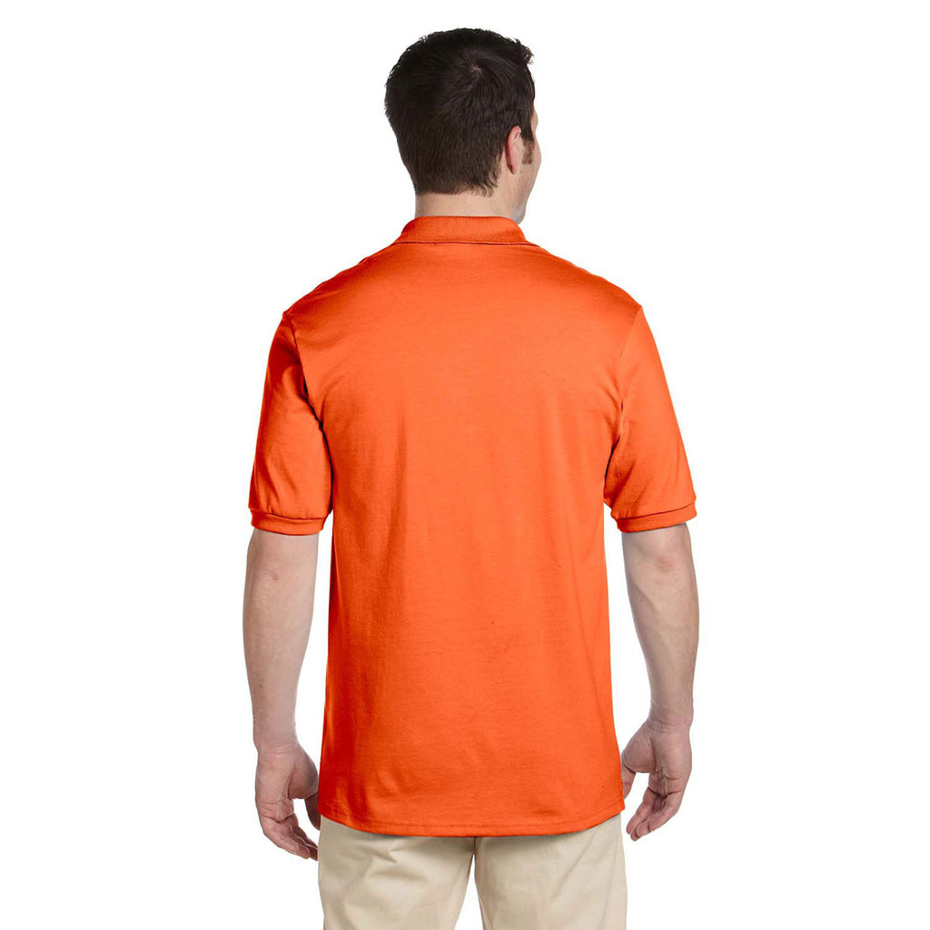 Jerzees Men's Safety Orange 5.6 Oz. Spotshield Jersey Polo