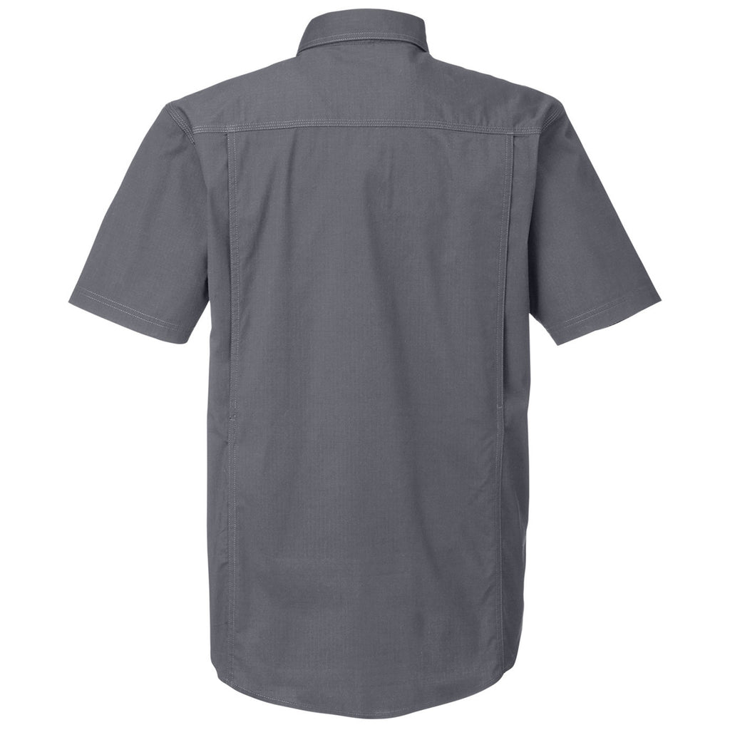 Dri Duck Men's Gunmetal Craftsman Ripstop Short-Sleeve Woven Shirt