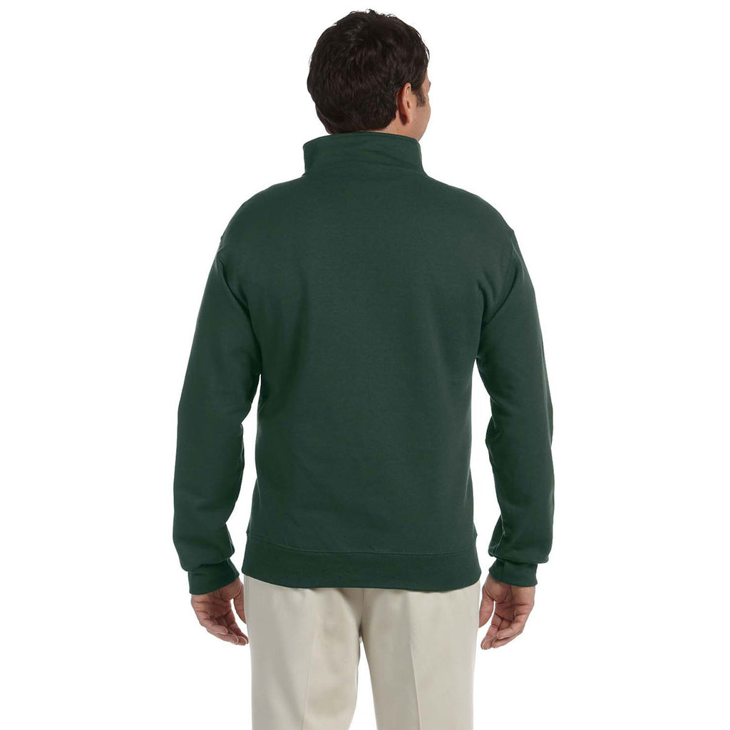 Jerzees Men's Forest Green 9.5 Oz. Super Sweats Nublend Fleece Quarter-Zip Pullover