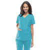 Cherokee Women's Turquoise Workwear Premium Core Stretch V-Neck Top