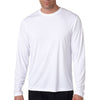 Hanes Men's White Cool DRI with FreshIQ Long-Sleeve Performance T-Shirt
