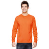 Fruit of the Loom Men's Safety Orange 5 oz. HD Cotton Long-Sleeve T-Shirt