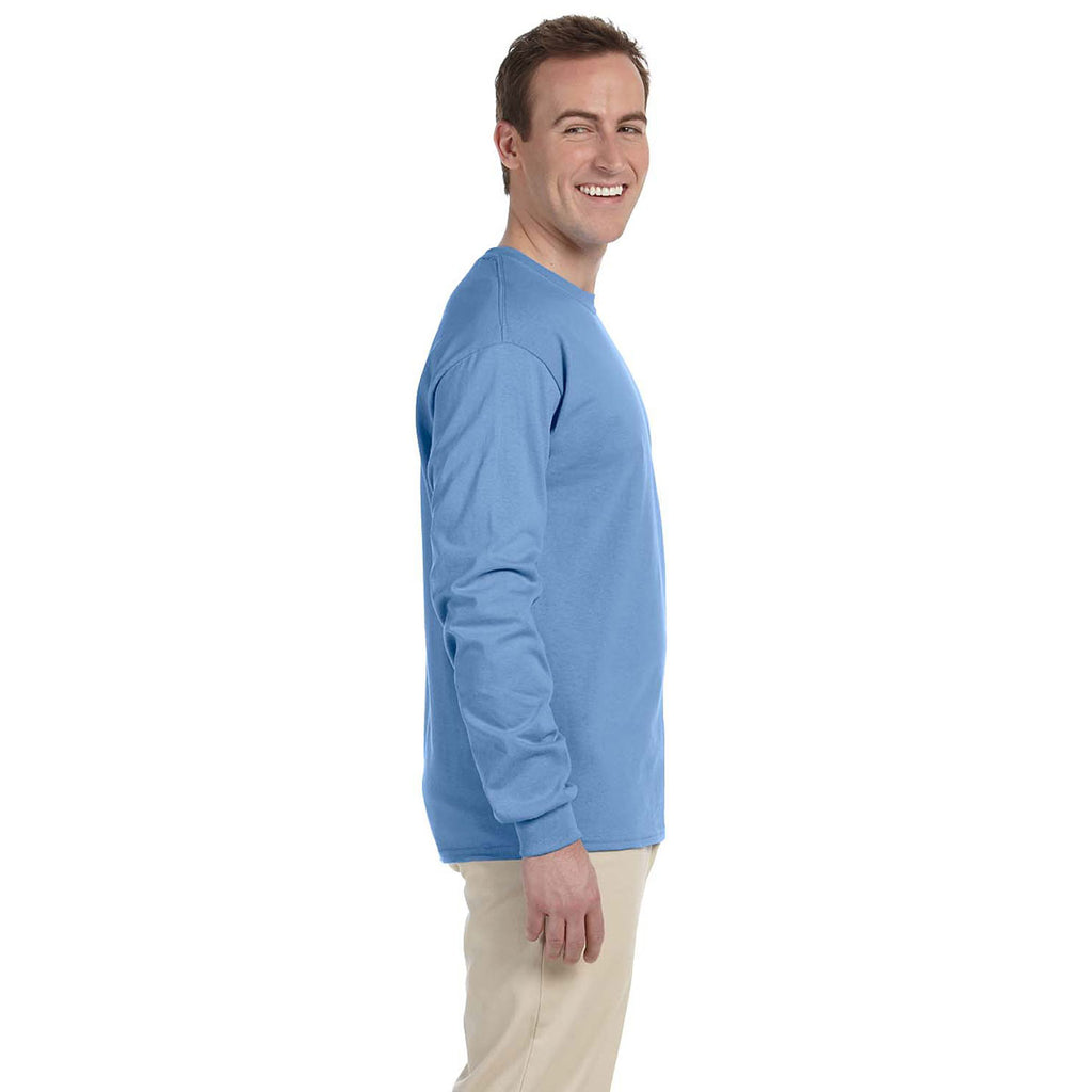 Fruit of the Loom Men's Columbia Blue 5 oz. HD Cotton Long-Sleeve T-Shirt