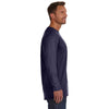 Hanes Men's Navy 4.5 oz. 100% Ringspun Cotton nano-T Long-Sleeve T-Shirt