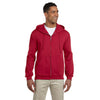 Jerzees Men's True Red 9.5 Oz. Super Sweats Nublend Fleece Full-Zip Hood