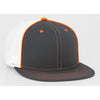 Pacific Headwear Graphite/White/Neon Orange D-Series Fitted Trucker Mesh Cap