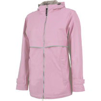 Charles River Women's Pink/Reflective New Englander Rain Jacket