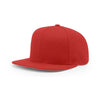 Richardson Red Lifestyle Structured Solid Wool Flatbill Snapback Cap