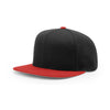 Richardson Black/Red Lifestyle Structured Combination Wool Flatbill Snapback Cap