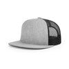 Richardson Heather Grey/Black Mesh Back Wool Blend Flatbill Trucker Hat