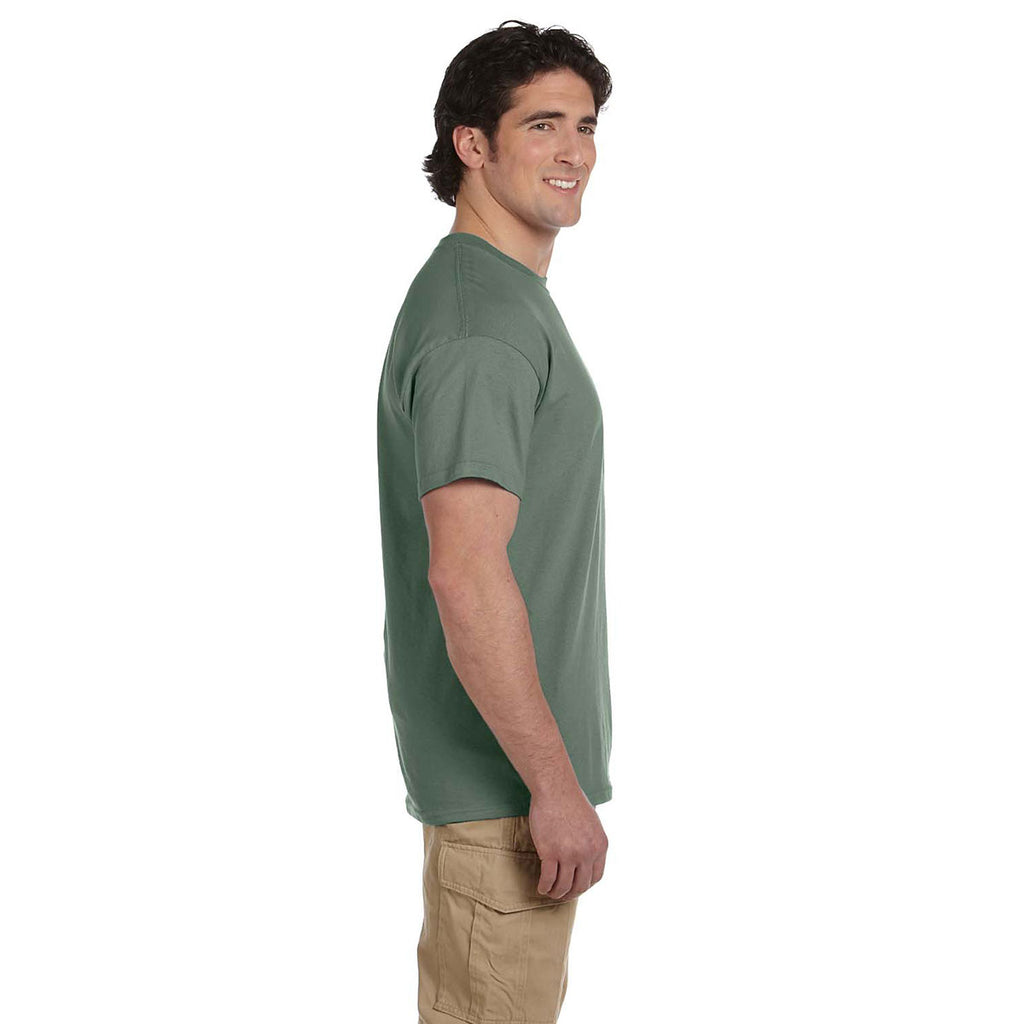 Hanes Men's Heather Green 5.2 oz. 50/50 EcoSmart T-Shirt
