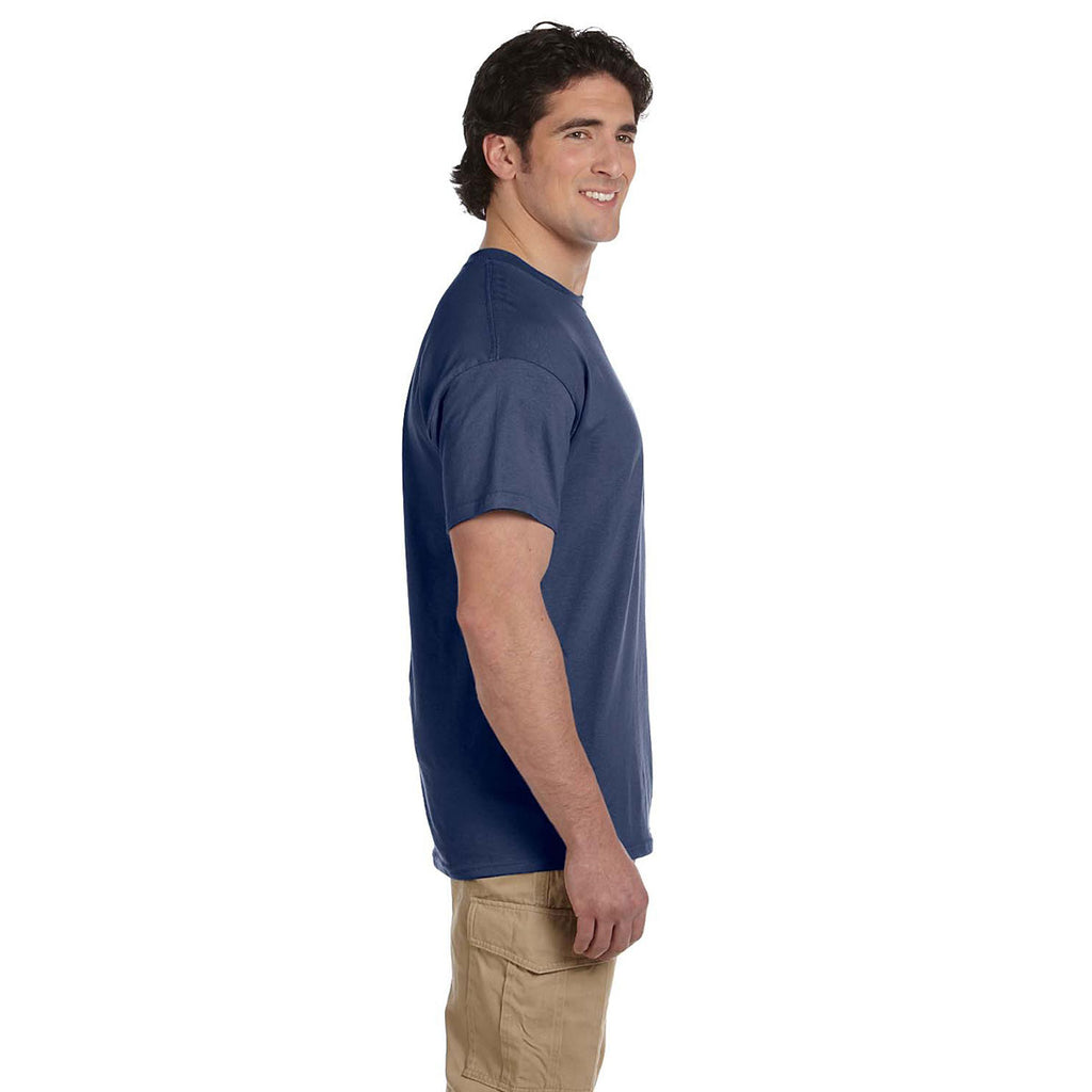 Hanes Men's Heather Navy 5.2 oz. 50/50 EcoSmart T-Shirt