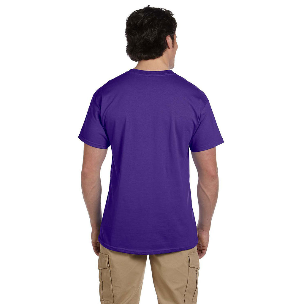 Hanes Men's Purple 5.2 oz. 50/50 EcoSmart T-Shirt