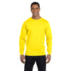 Hanes Men's Yellow 6.1 oz Long-Sleeve Beefy-T