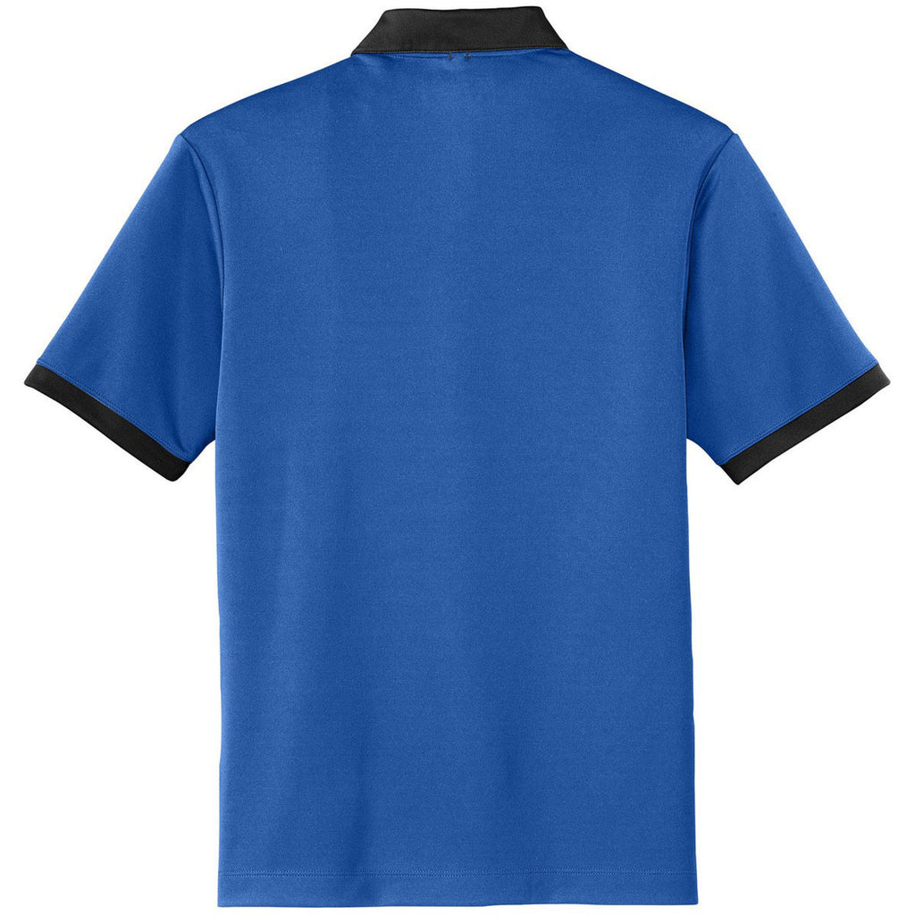 Nike Men's Royal Blue/White Dri-FIT S/S Colorblock Polo