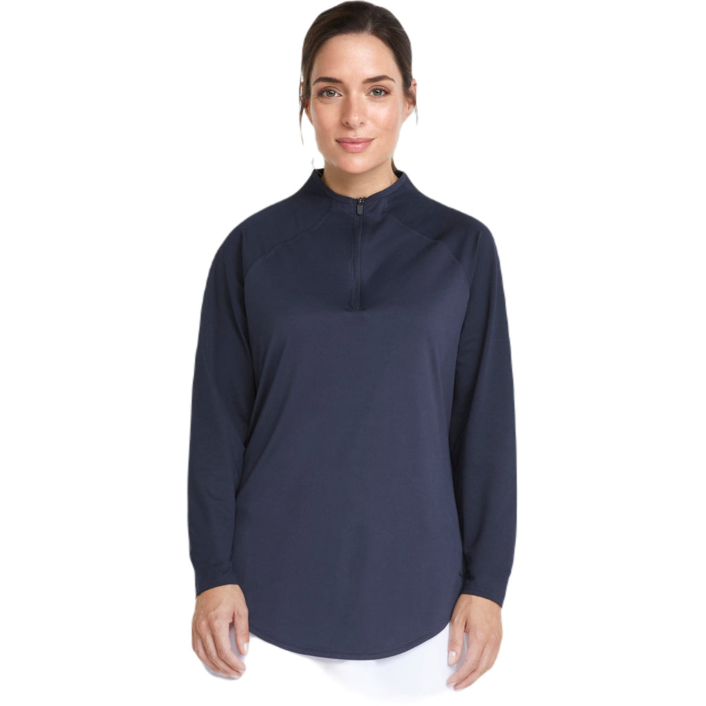 Puma Golf Women's Navy Blazer Shine Quarter Zip