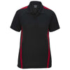 Edwards Women's Black with Red Snag-Proof Color Block Short Sleeve Polo