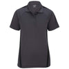 Edwards Women's Steel Grey with Black Snag-Proof Color Block Short Sleeve Polo