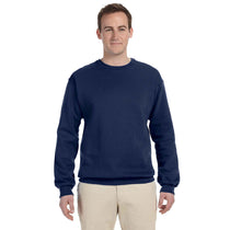 Jerzees Men's J Navy 8 Oz. Nublend Fleece Crew