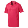 Puma Golf Men's Paradise Pink Essential Pounce Golf Polo Cresting